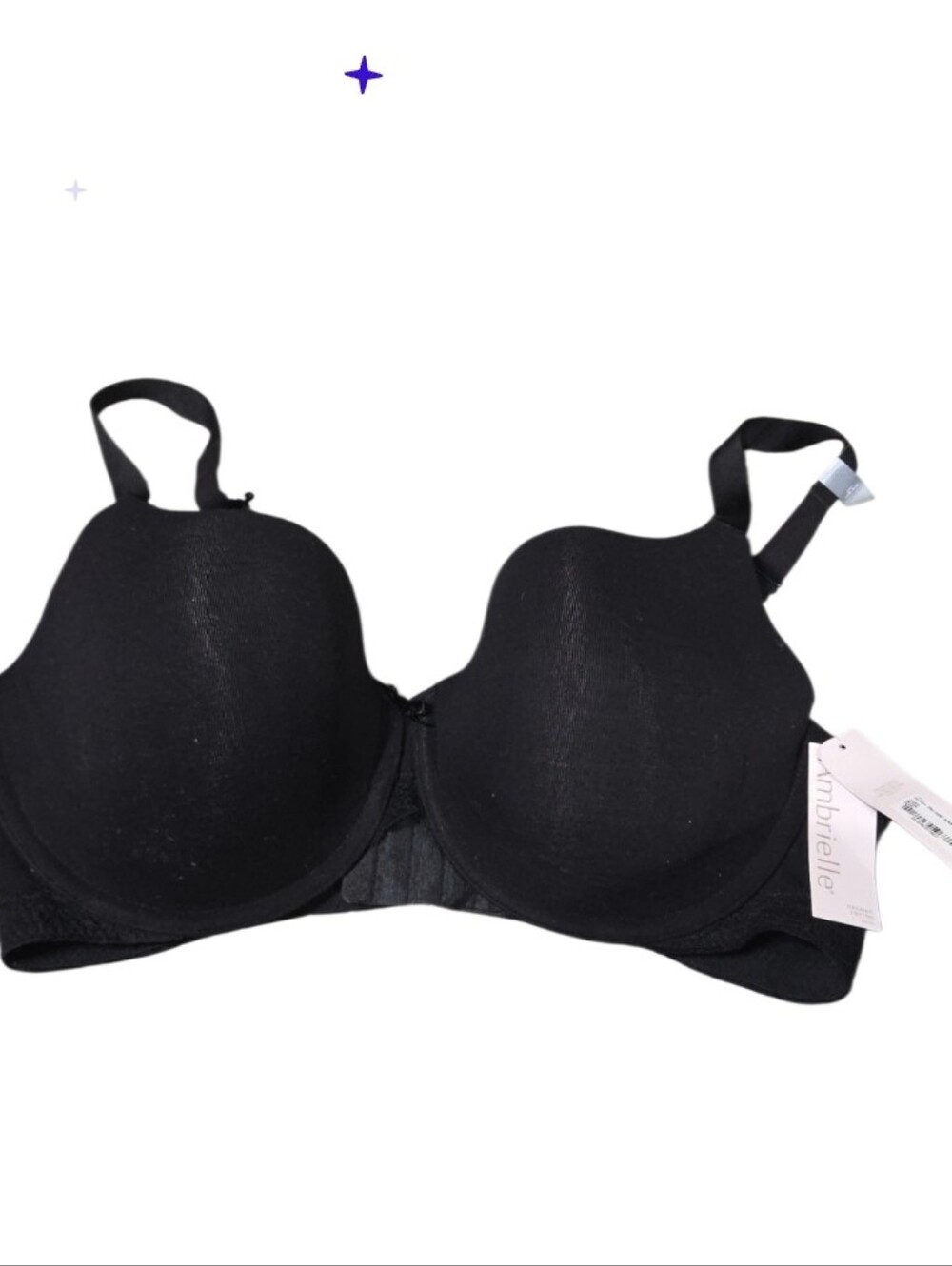 Ambrielle Black T-Shirt Bra